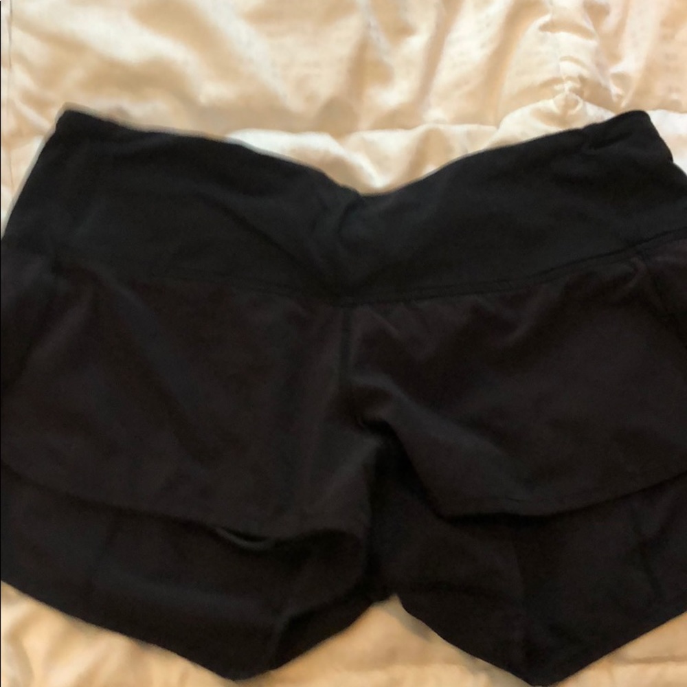LULULEMON black speed shorts size 6